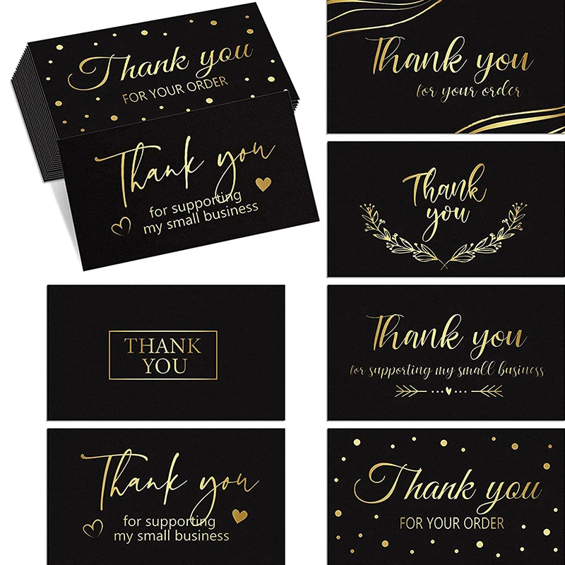 30-120pc Natural Kraft Paper Cards Thank You For Your Order Card For Small Shop Gift Decoration Card For Small Business Purchase