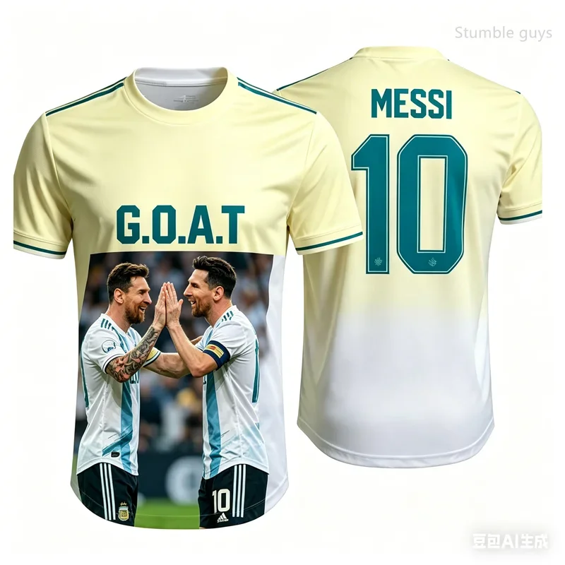 Summer Men Big Tall Messi 10 Football T-shirt Short Sleeve Jersey Fashion Oversized Streetwear Tops Kids Clothes