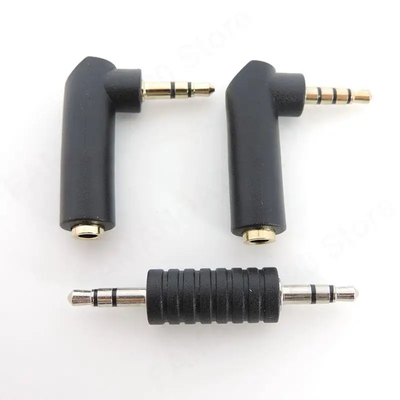 3.5 male jack Right Angle 90degree male to 3.5mm 3/4Pole Male Female Audio Connector Stereo Plug L Shape Jack Adapter 1pcs B4