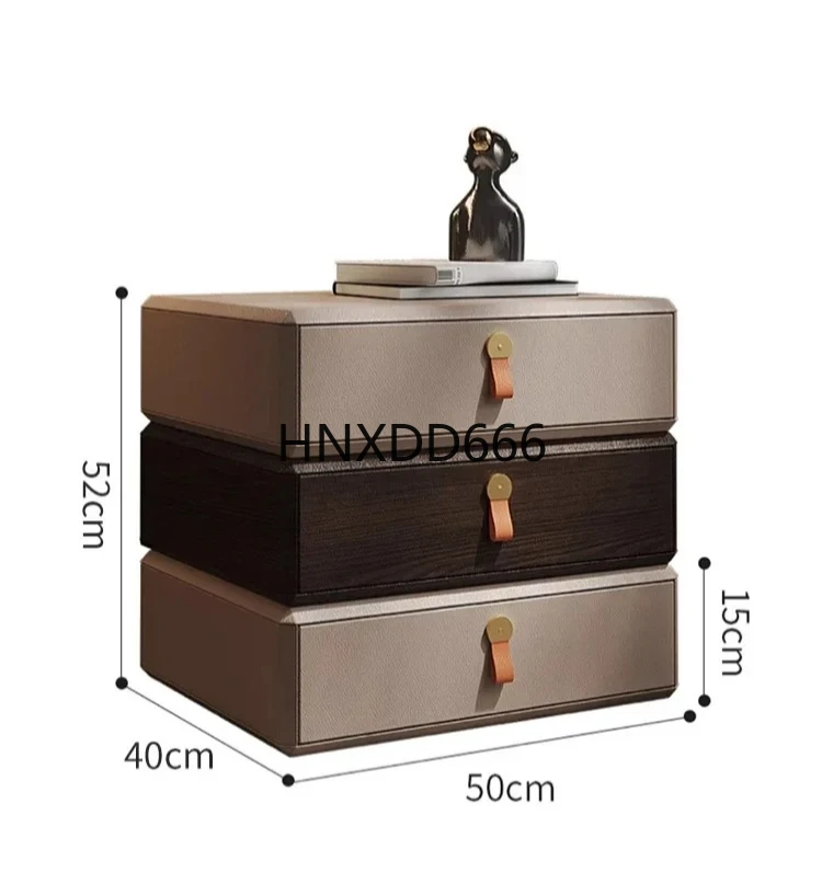 

Bedside table Liht luxury minimalist rotatin solid wood bedside cabinet New simple bedroom storae cabinet