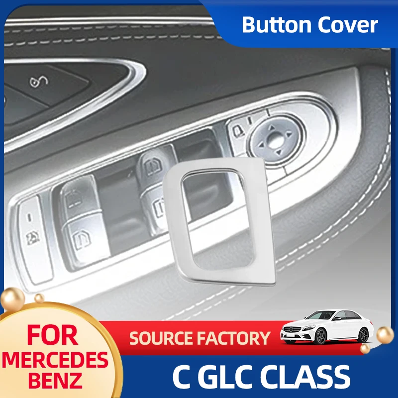 

Внутренние наклейки для Mercedes Benz C GLC Class W205 X253 LHD, аксессуары для интерьера, дверной подлокотник, кнопка переключателя подъема окна, панель