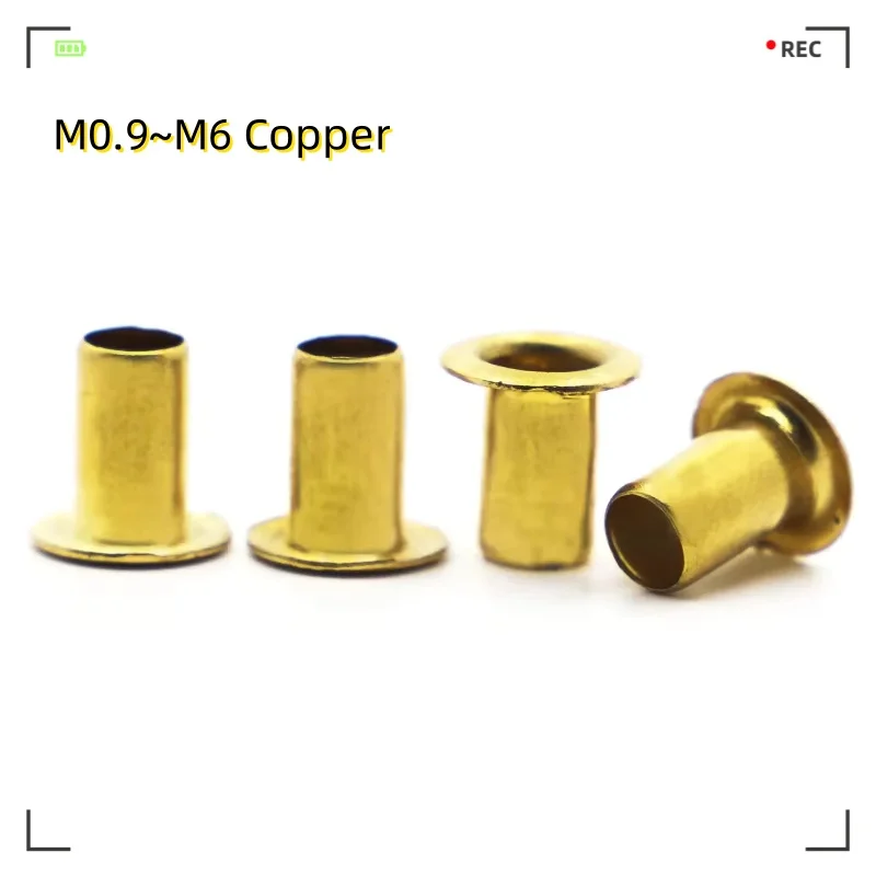 

10-100 шт. Gb876 трубчатые заклепки, двусторонние печатные платы, гвозди для печатных плат, медные полые заклепки, гайки M0,9 M1,3 M1,5 M2 M2,5 M3 M4 M5 M6