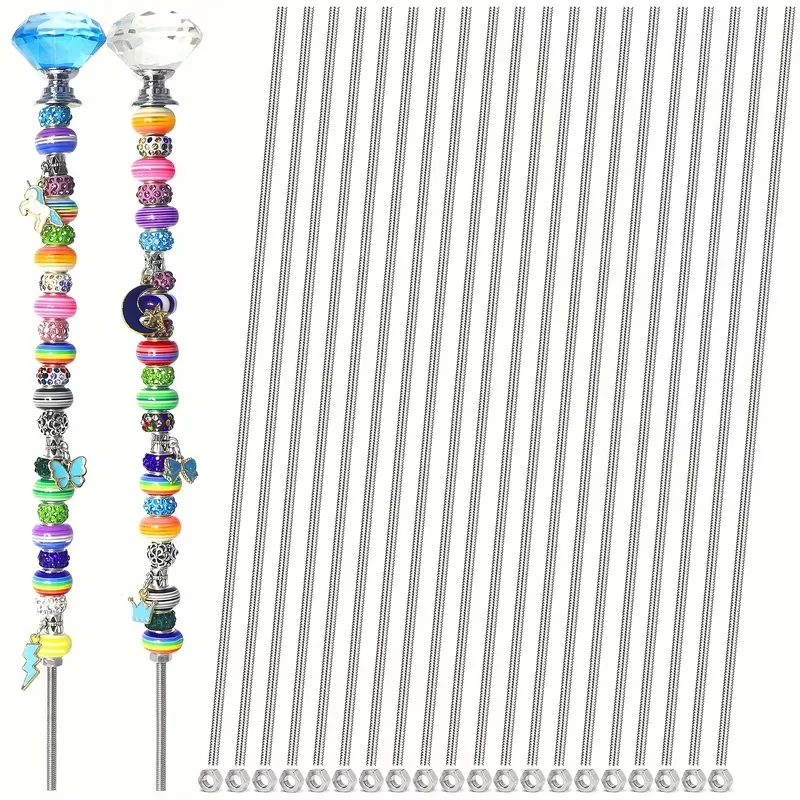 38 PCS 19 M4 Stainless Steel Threaded Stud Rods, Equipped with 19 4mm Hexagonal Nuts. The Specifications Are 9.84 Inches / 11.8 Inches / 13 Inches / 13.7 Inches / 15.3 Inches / 15.95 Inches. Suitable for Garden Stakes, String Jewelry, Etc.