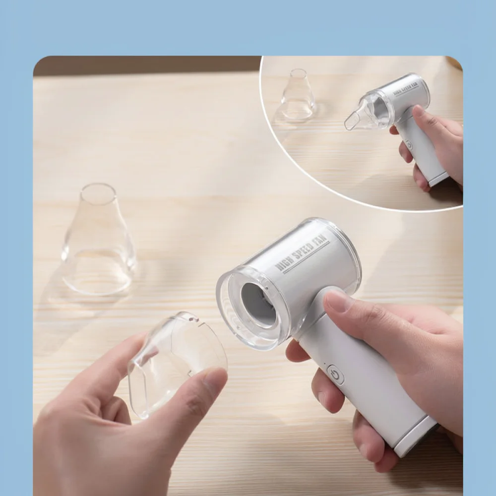 Mini Handheld High Speed Blower For Xinjingwei USB Rechargeable Fan Detachable Nozzle Strong Airflow Personal Cooling Accessory