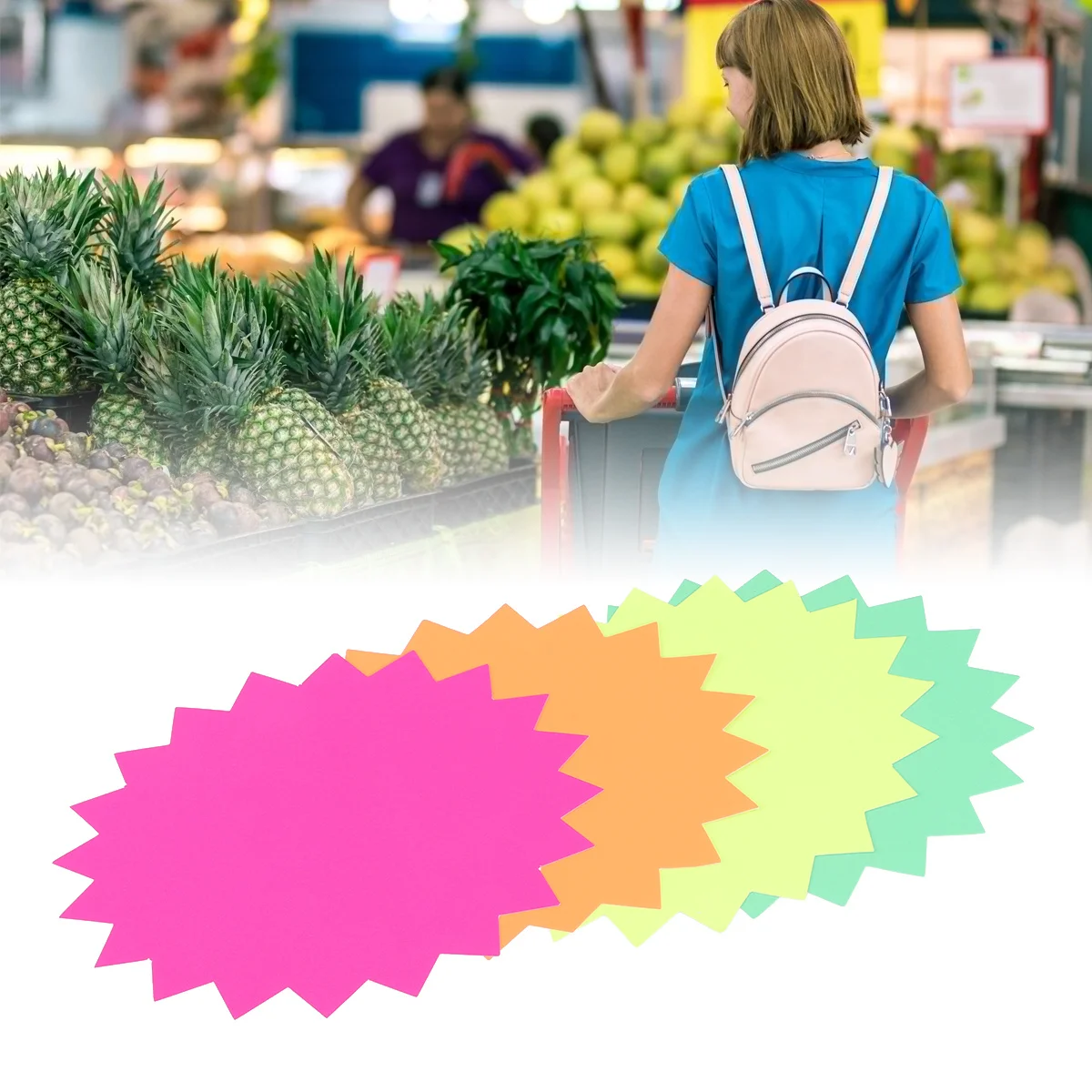 

80pcs Price Label Sticker Paper Mini Explosion Signs For Supermarket Christmas Table Crafts Restaurant Store Use Blank Tags