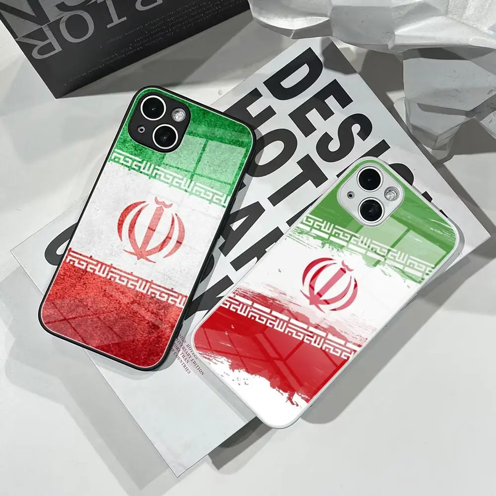 

iran flag Phone Case Tempered Glass For IPhone 16 15 Pro Max 14 13 12 Mini Plus Samsung S24 S23 Ultra phone case