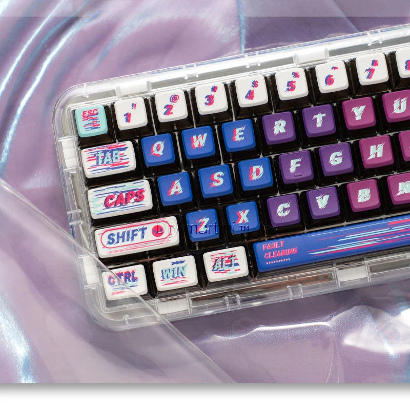 Imagem -05 - Fault Clearing Tema Keycaps Sublimação Térmica Pbt Pudim Translúcido Mda Keycaps para Teclados Mecânicos 68 75 84 84 87 98