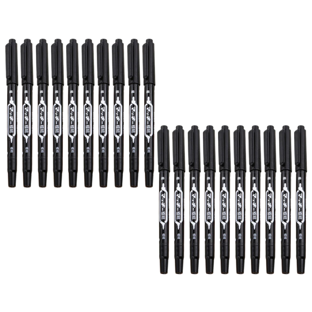 

20 Pcs Double Ended Marker Pen Oil Markers Paint Pens Craft Supplies for Canvas Plastic Bulk Based