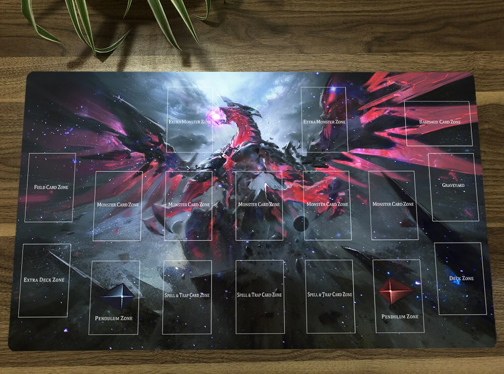 YuGiOh Neo Galaxy-Eyes Photon Dragon TCG Mat Trading Card Game Mat CCG Playmat Rubber Mouse Pad Desk Table Play Mat Bag 60x35cm