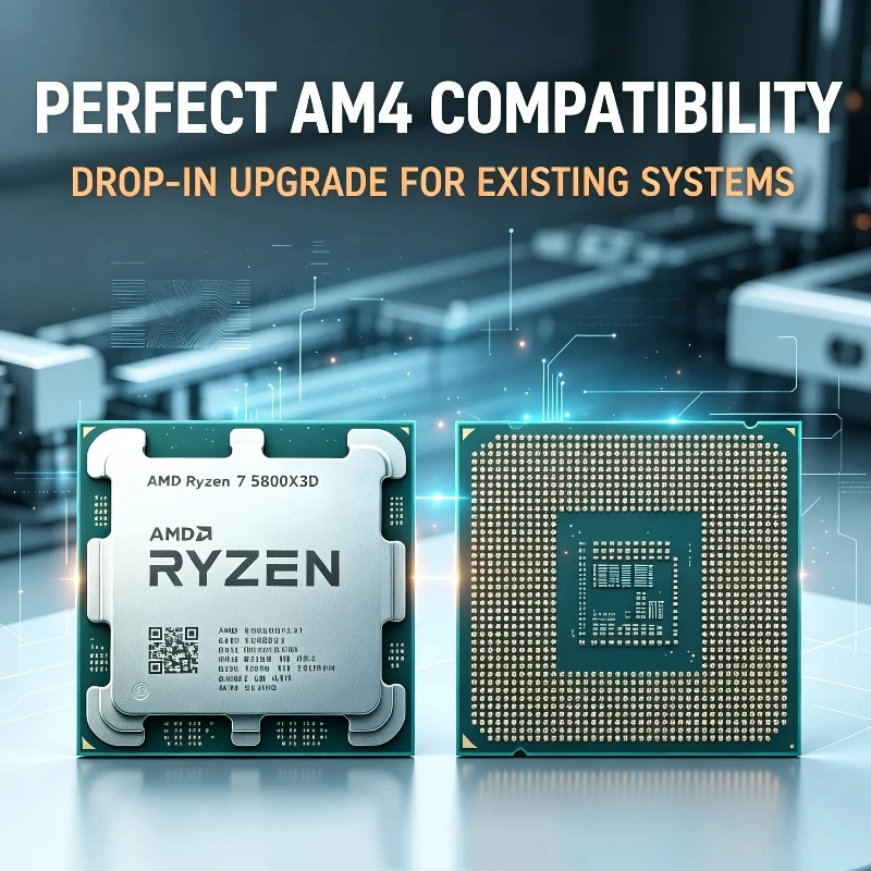 AMD 5800X3D High FPS Gaming Processor 105W TDP AM4 8 Core 16 Thread 96MB Cache DDR4 Desktop Loose CPU