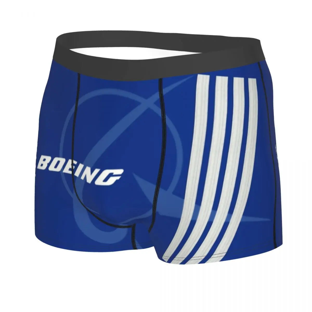 Boeing 777X Captain Stripes Boxer Shorts For Men 3D Print Aviation Aviator Flight Pilot Underwear Panties Briefs Soft Underpants