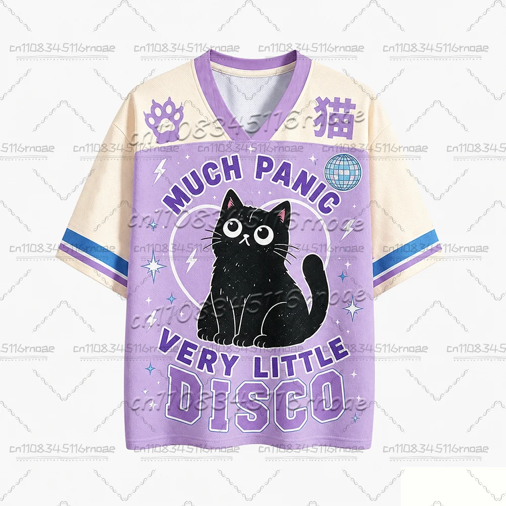 2026 Summer Japanese Style Animal Print V-neck T-shirt Quick Drying Short-Sleeved Fitness Casual Outdoor  for Parents And Kids
