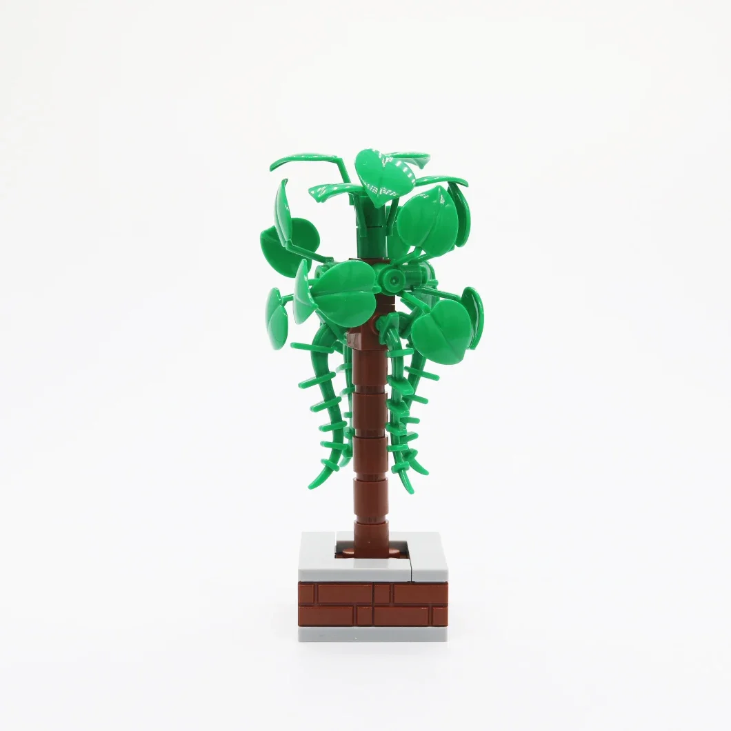 MOC Pianta stradale urbana Albero verde Decorazione albero di Natale Ornamenti Modello Building Blocks Mattoni fai da te Accessorio Giocattoli per bambini