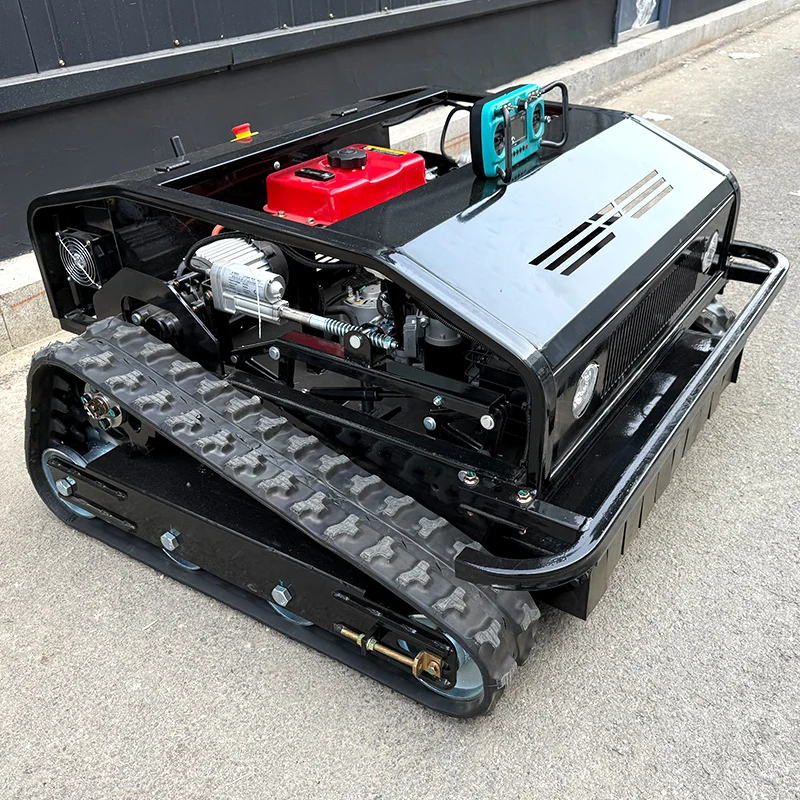 تخصيص CE EPA المعتمدة جميع التضاريس RC قاطع غاز حديقة الزاحف التحكم عن بعد روبوت جزازة العشب مع شفرة الثلج