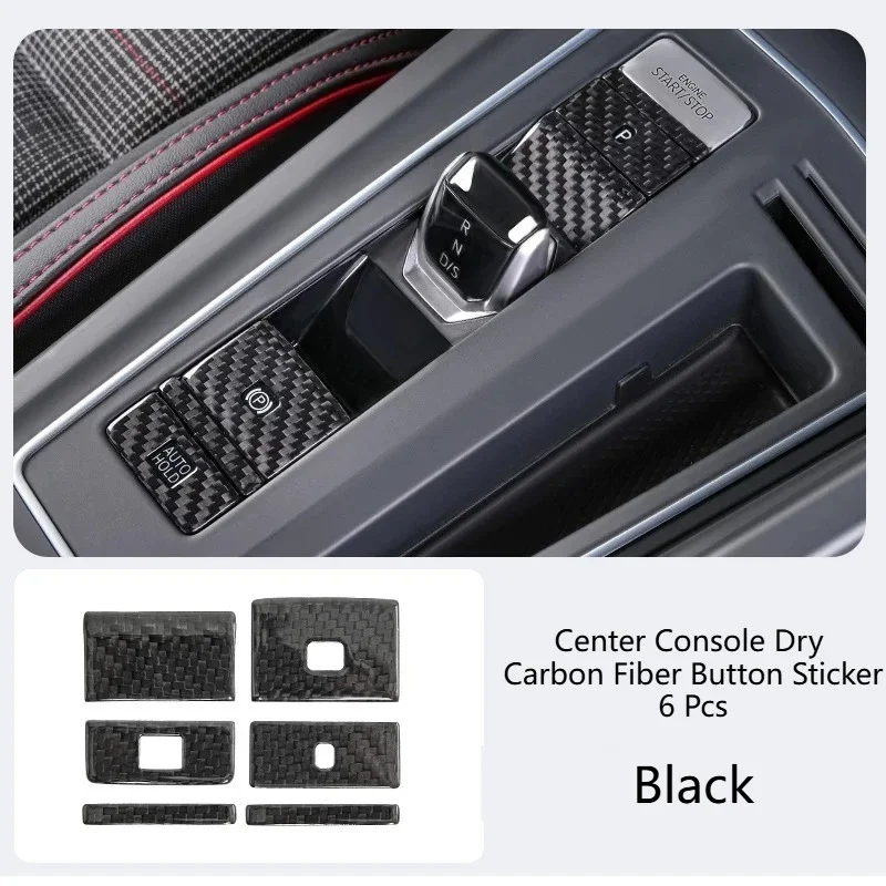Interior Mod Accessories For Volkswagen Golf Mk8/Mk8.5 GTI/R-Line/R Carbon Fiber Engine Start Stop Button Sticker Trim Stylish view 6