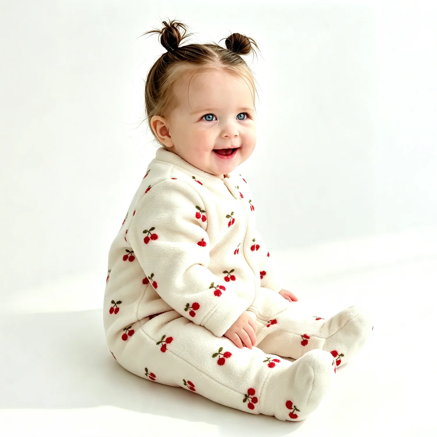 ชุดบอดี้สูทเด็กทารกผ้าฟลีซสีขา - Cotton Baby Onesies Zipper บทวิจารณ์และราคา