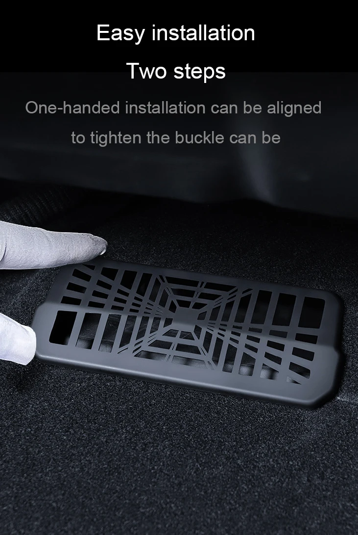 For Tesla Model 3 Highland 2024 Under Seat Rear Air Vent Protect Cover Anti-blocking Backseat Outlet Guards Air Vent Accessories