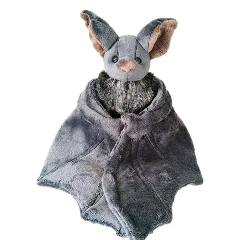 

Devil Bat Plush Toy 13 Inch Bat Stuffed Animals Pillow Doll with Realistic Foldable Wing Home Decoration Halloween Xmas Gift