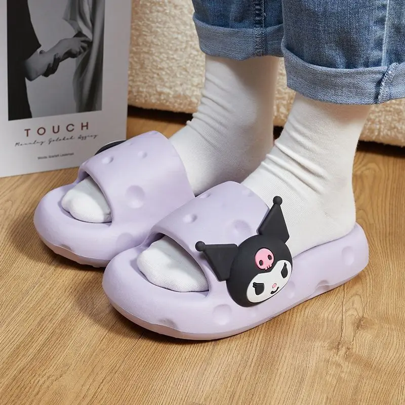 Sanrio Sandals Cartoon Cute Lady Summer Wear Cartoon Platform Soled Sandals Home Non-slip Slippers