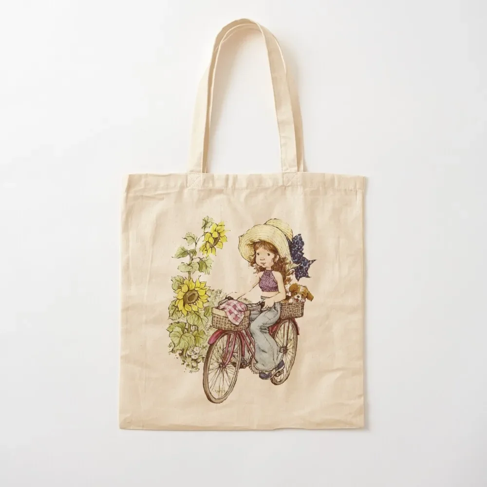 

Sarah kay - Girl with bicycle Tote Bag women bag custom canvas bag eco pack