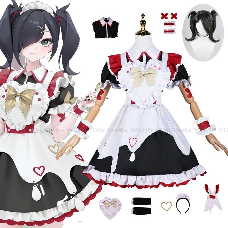 Needy Girl Overdose Abyss KAngel Ame Chan Cosplay Costume Wig New Maid Suit Party Clothes Halloween Women Cute Sexy Dress