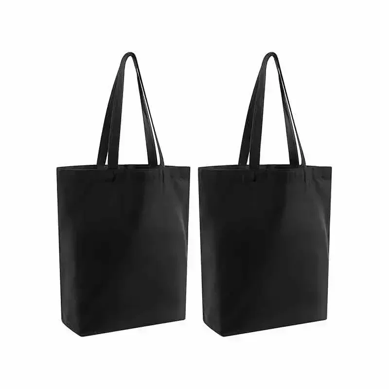 a-VWE2 2 Pcs Reusable Large Canvas Tote Bags, Blank Multi-purpose Canvas Bags, Suitable for DIY Project