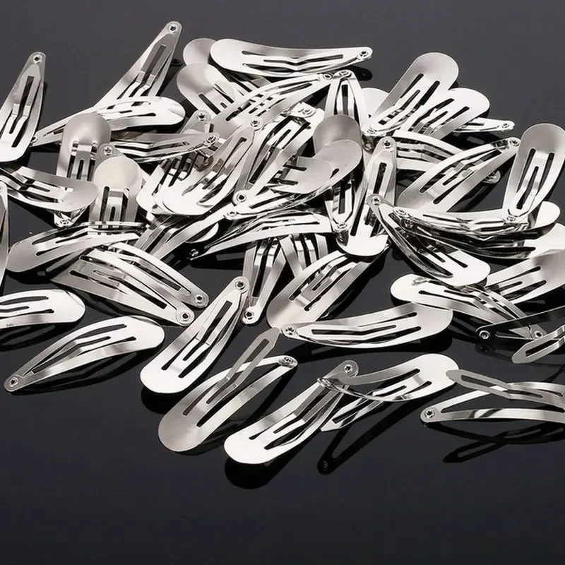 10-50pcs Simple Silver Hair Clips BB Snap Hairpins Base for DIY Handmade Barrettes Styling Tools Y2K Women Girl Hair Accessories