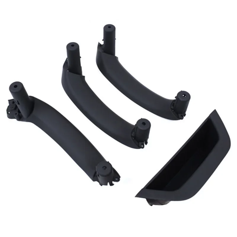 4Pcs/Set LHD Car Interior Door Pull Handle Cover Trim Black For BMW X3 X4 F25 F26 2011-2017 Auto Inner Door Armrest Accessories