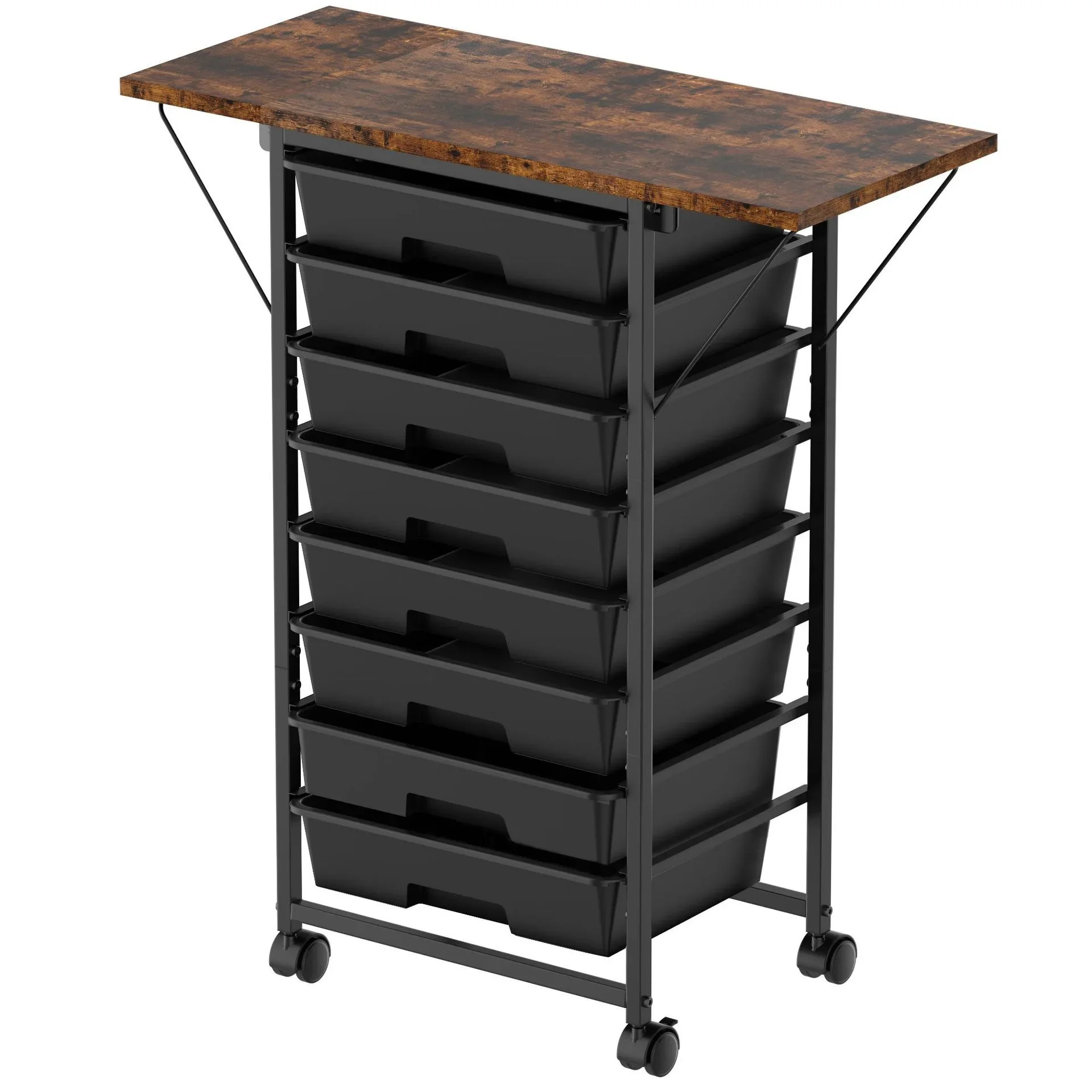 Crack rack kitchen multi-function refrigerator gap storage cabinet narrow trolley movable