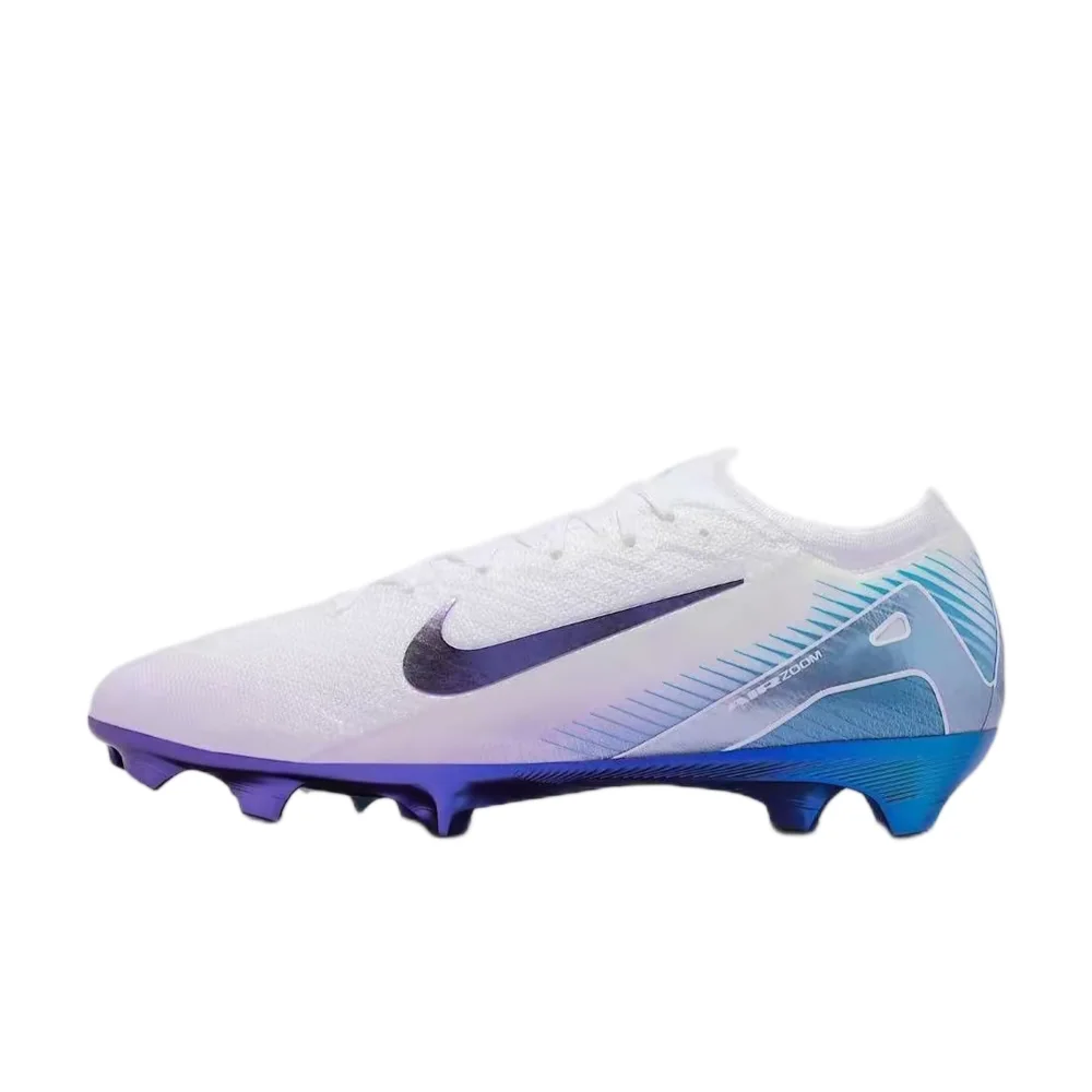 Nike Mercurial Vapor 16 Elite LV8 Men's FG Soccer Cleats  Soft, Comfortable, Natural Grass, White/Blue HV4887-100