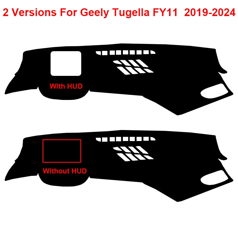 Car Inner Dashboard Cover For Geely Tugella FY11 2019 2020 2021 2022 2023 2024 Auto Dash Mat Carpet Cape Sun shade Dashmat Pad