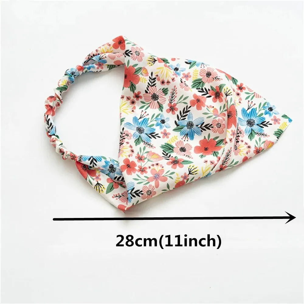 Floral Printting Summer Turban Women Hair Accessories Scrunchies Headband Hairband Hair Scarf Triangle Bandanas