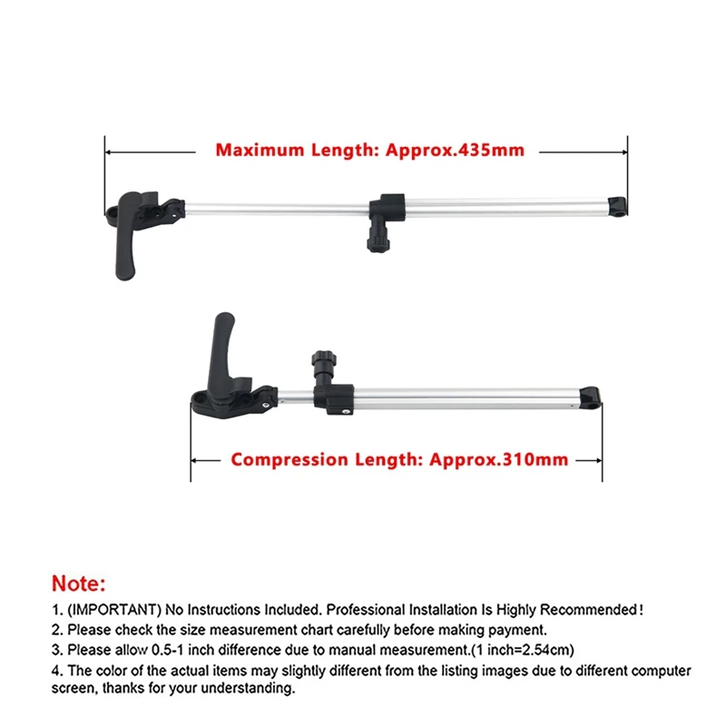 Super Sale 2pcs Telescopic RV Window Support Rods 435mm Aluminium Alloy