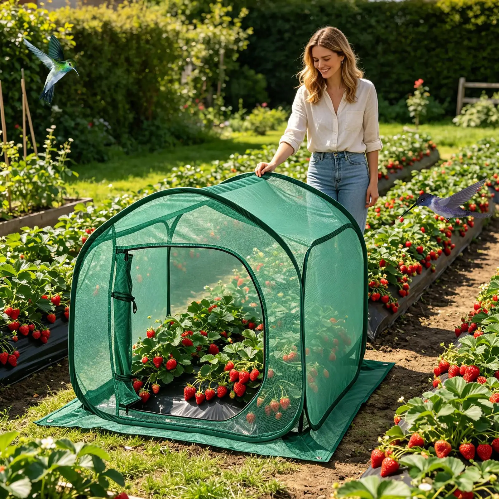 Mesh Plant Cover UV-Resistant Vegetable Netting Garden Plant Bird Netting For Gardeners Growers Vegetables Fruits Patio Balcony