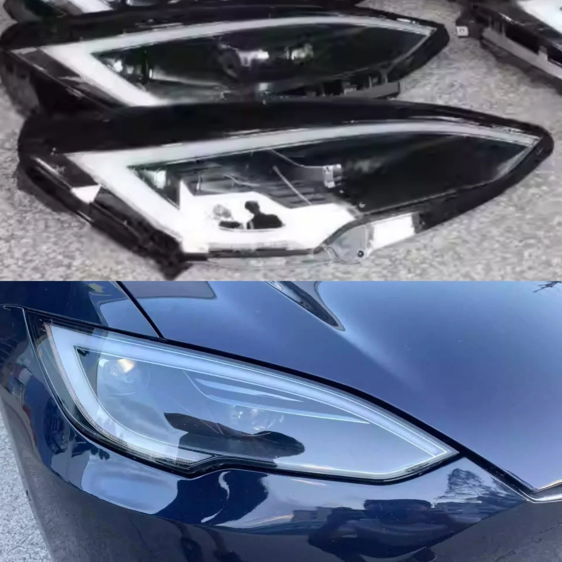 

New Style Headlight Assembly for Tesla Model S 2014-2015 Convert 2023 Style Daytime Running Light Turn Signal Car Accessories