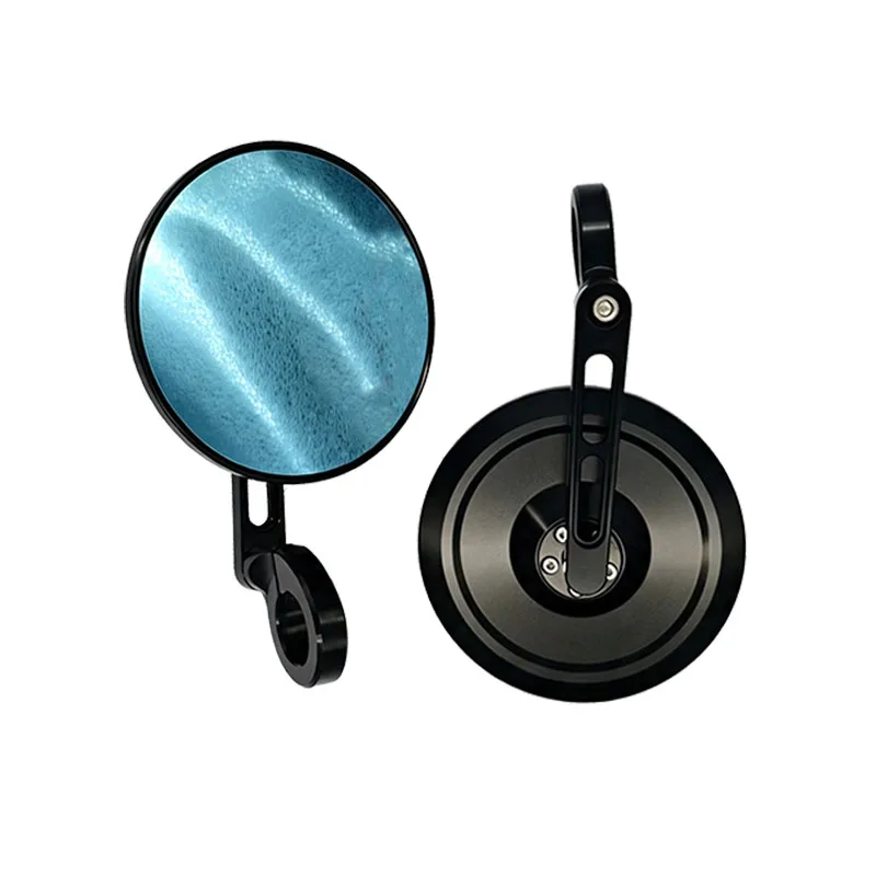Lenkerend-Rückspiegel Blaues Glas CNC-Aluminium Motorrad Straßenroller E-Bike Rückspiegel – Detail 5