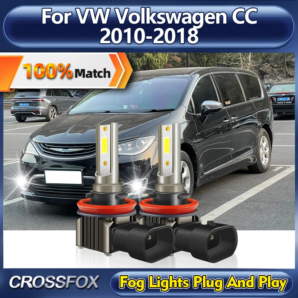 

2Pcs 120W Canbus No Error Car Fog Lights 6000K White Fog Lamps 12V For VW Volkswagen CC 2010-2012 2013 2014 2015 2016 2017 2018