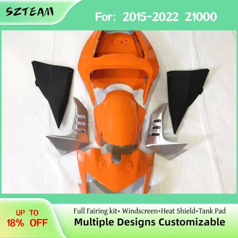 For Kawasaki 2015-2022 Z1000 Color-Matched Motorcycle Panels Fairings Z 1000 15-22 Injection ABS Fairing Bodywork Kit Panel Set