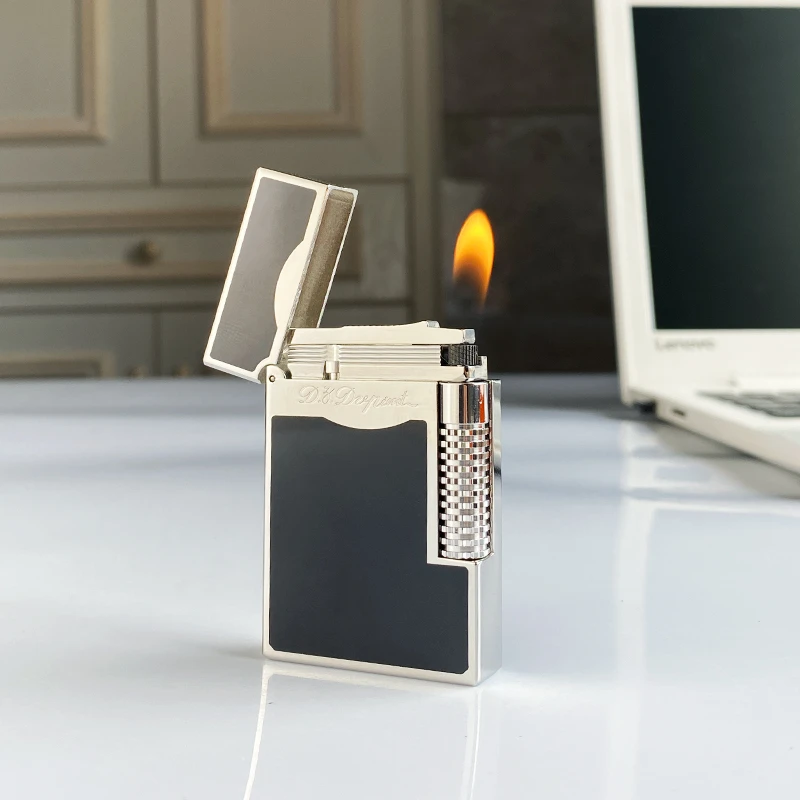 New commemorative edition single and double flame luxury lighter Ping Sound natural paint cigarette smoking butane lighter 16081