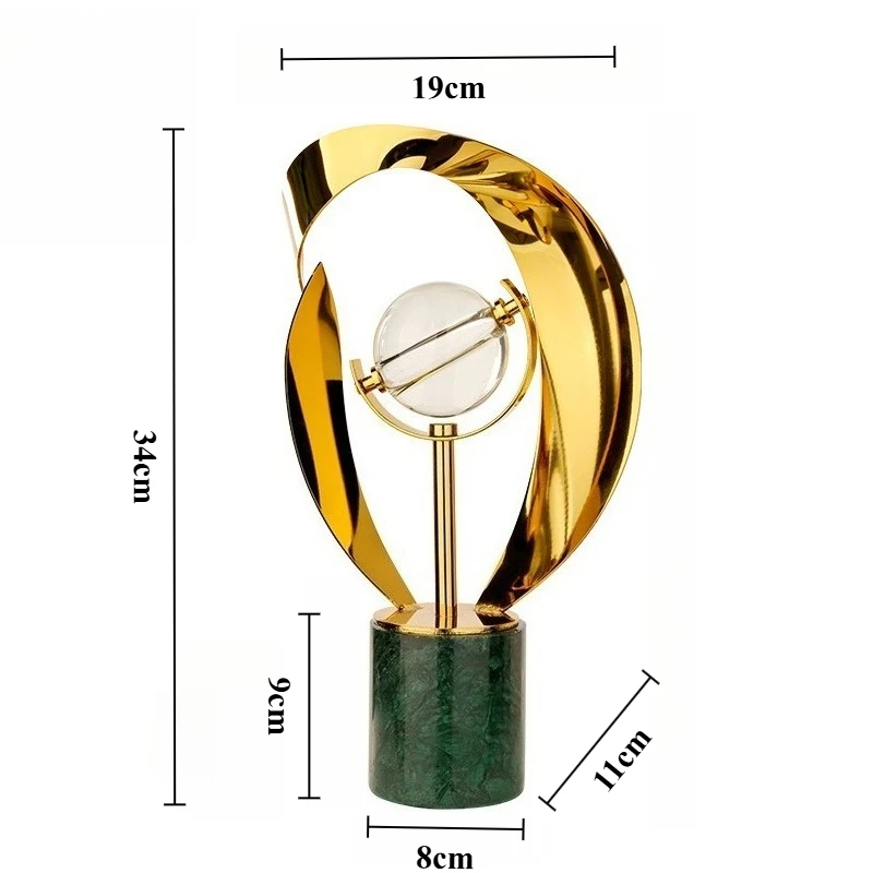 

Art Sculptures Light Luxury Metal Sculptures Aesthetic Aesthetic Creative Table Clocks Design Household Decoration Ornament