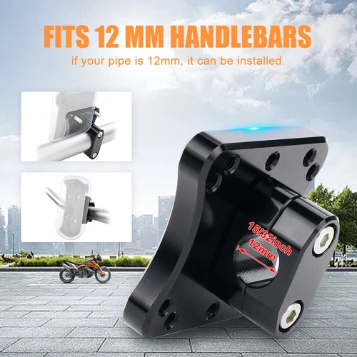 Imagen 2 del producto Soporte GPS para motocicleta R12, abrazadera de barra de 12mm, soporte de amplificadores para Yamaha Tenere700 Super Tenere XTZ1200 T700 World Raid Aprilia Tuareg660