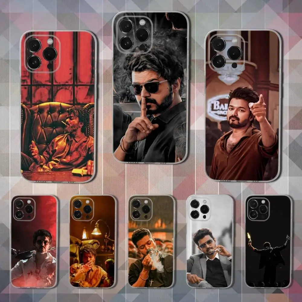 

Actor T-thalapathy V-vijay Phone Case For iPhone 16,15,14,13,12,11,17 Pro,Max,Plus,X,XS,XR,SE,Mini Transparent Soft Cover