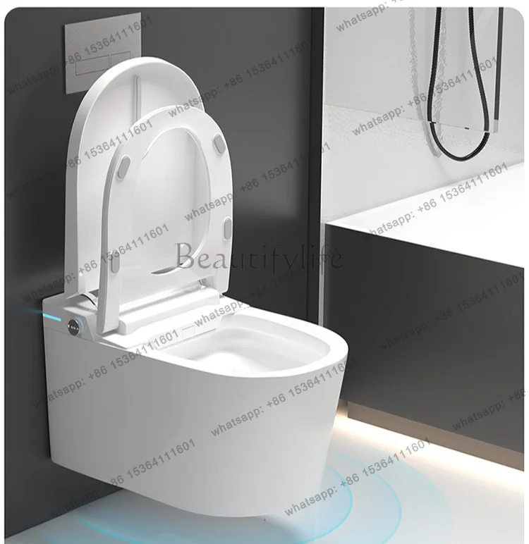 

Foam Shield Automatic Flip Smart Wall-mounted Toilet Wall-mounted Hidden Water Tank Suspended