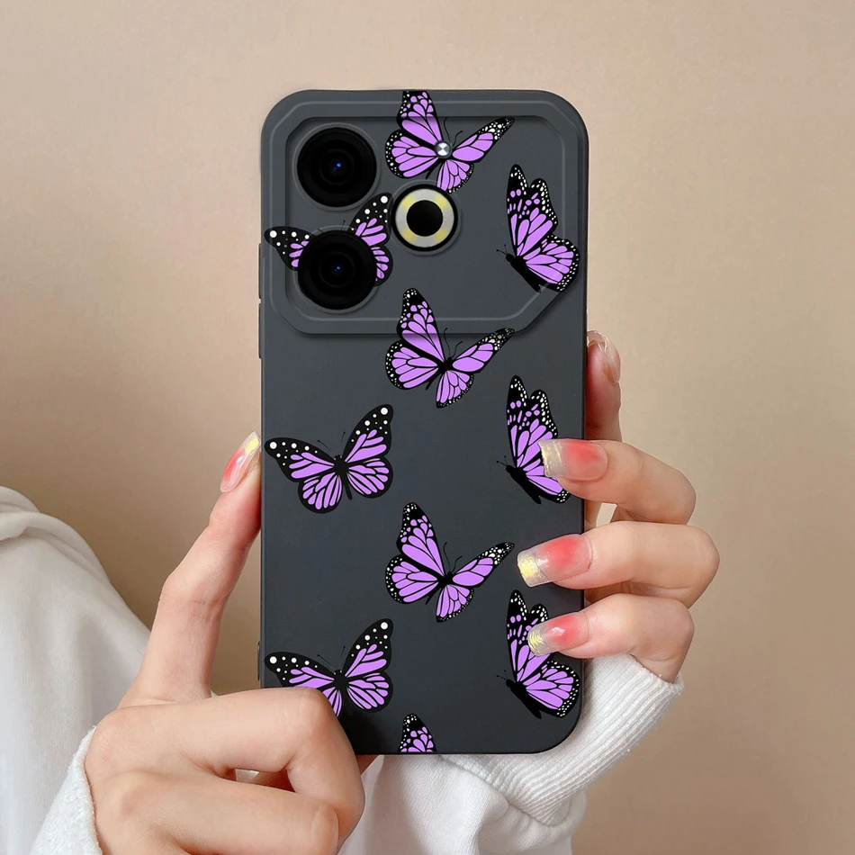 Love Heart Cover For Tecno Pova 6 Neo Phone Case Upgrade Liquid Silicone Camera Protection Soft Anti Drop Back Covers Funda Capa image 3