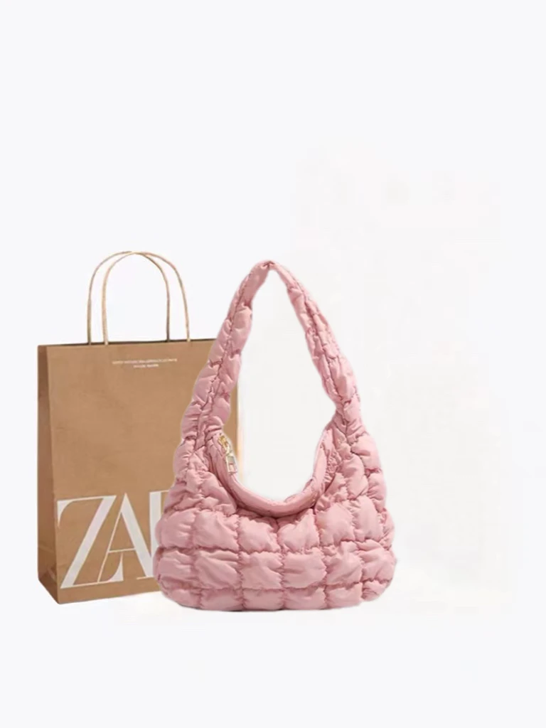 

ZAZL Cloud Folded Leisure Commuter Large Capaci oulder Bag Faionable Trending Element Sewing Line Canvas Universal Dail...