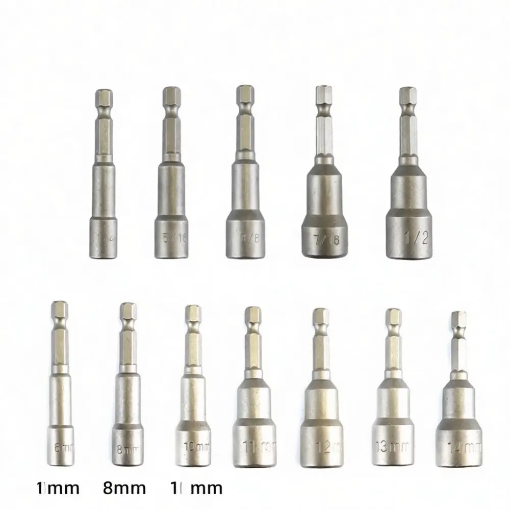 Magnetic Hex Socket Bit Adapter For Fuxin Impact Driver Power Drill 65mm Chrome Vanadium Steel Nut Setter Hand Tool Parts