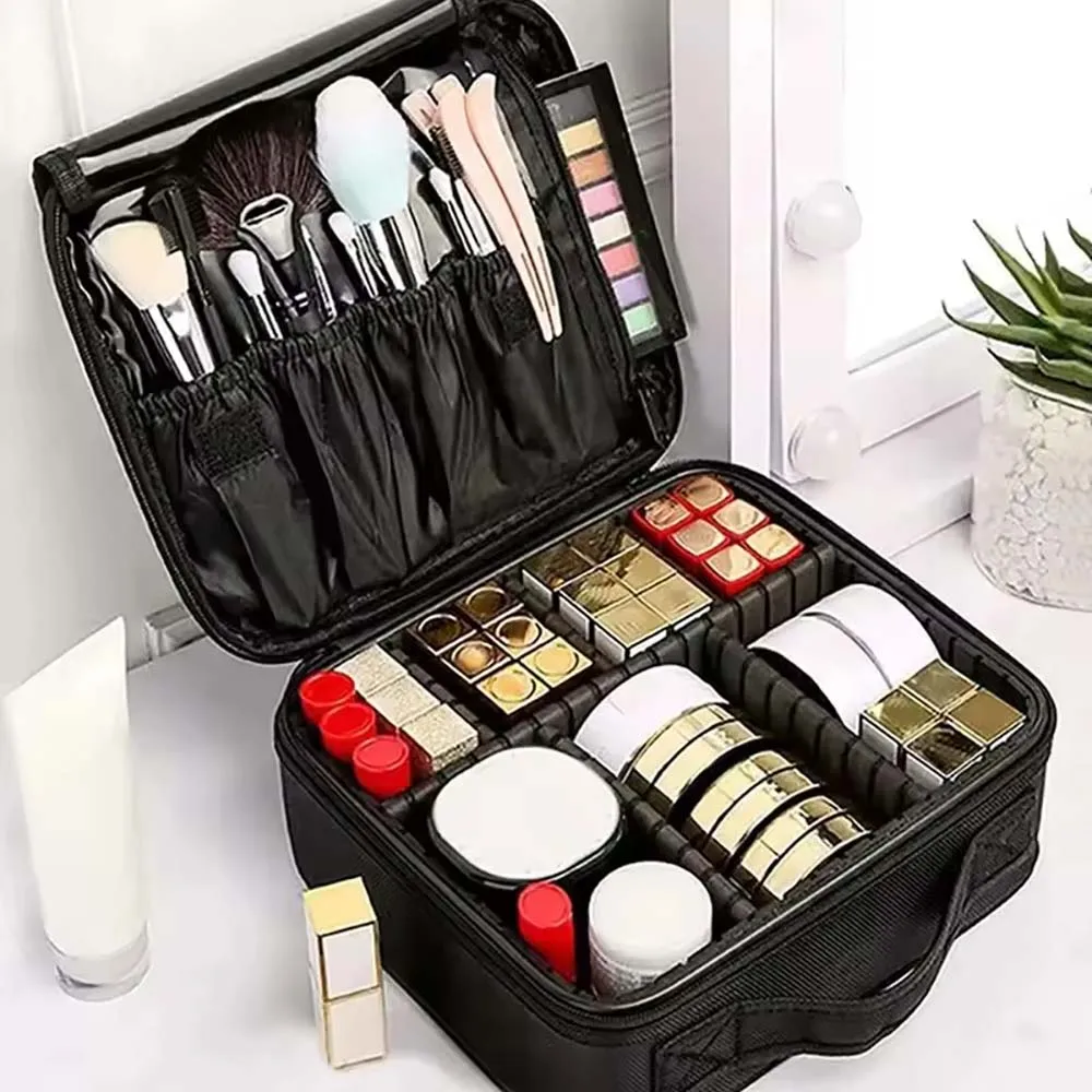 New Arrival Women's Travel Waterproof Makeup Bag Professional Embroidery Beauty Tool Storage Box Portable Makeup Case