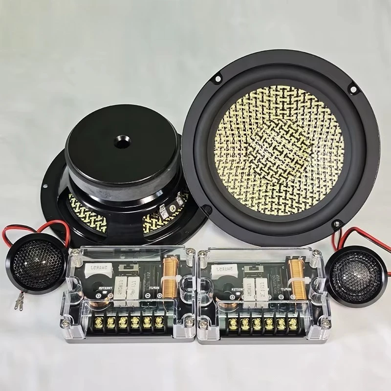 High Power 6.5 Inch 2 Way Car Component Speaker 100W RMS*2, Large Magnet Premium Sound Unit Suitable for Car Door Installation