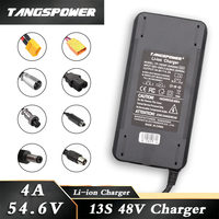 54.6V 4A Lithium Battery Charger For13S 48V Kugoo C1 G2 M4 Li-ion Battery Pack Fast Charging Power Tool Charger With Cooling Fan