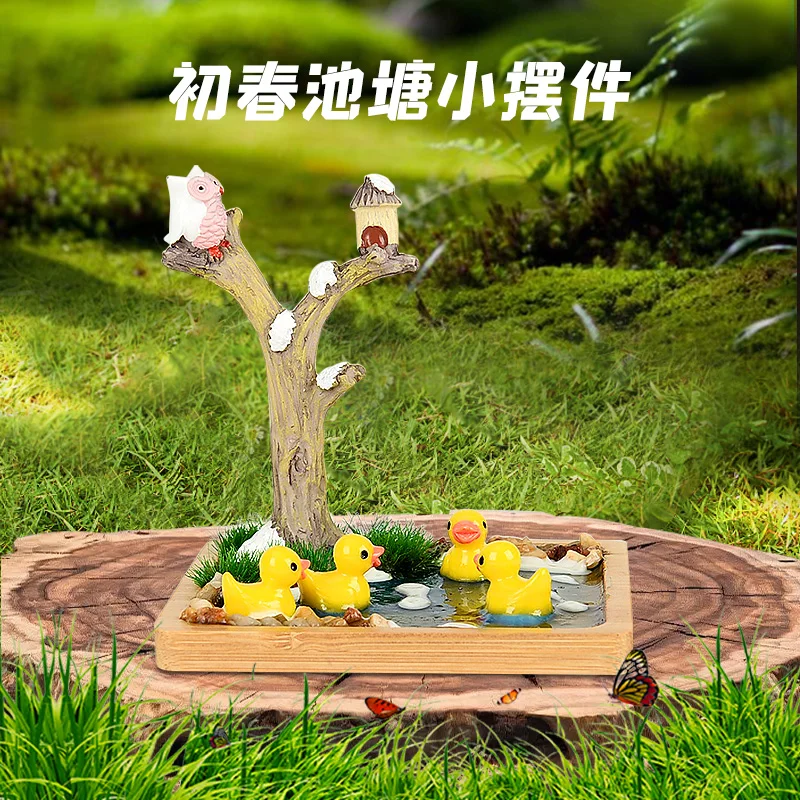 Simulation Animal Figurine Cattle Sheep Horse Chicken Duck Cat Dog Rabbit Outdoor Landscape Collocation Micro Farm Accessories